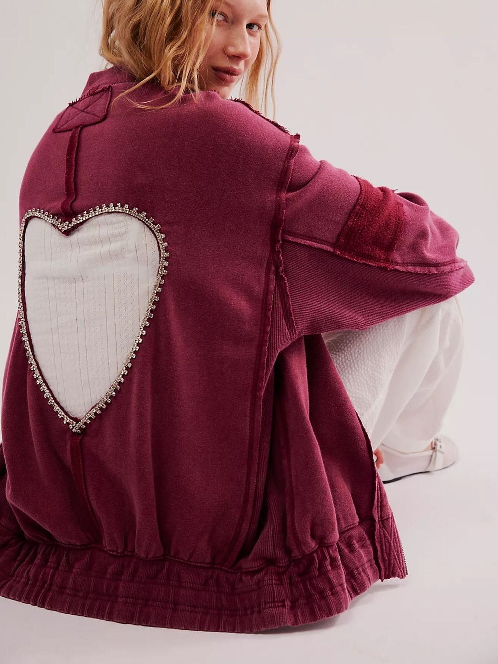 Free people Tricia Fix Open Heart Sweatshirt